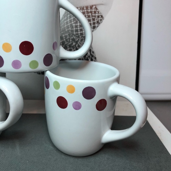 PAMPERED CHEF SIMPLE ADDITIONS DOTS MUG SET of 3 - Picture 7 of 10